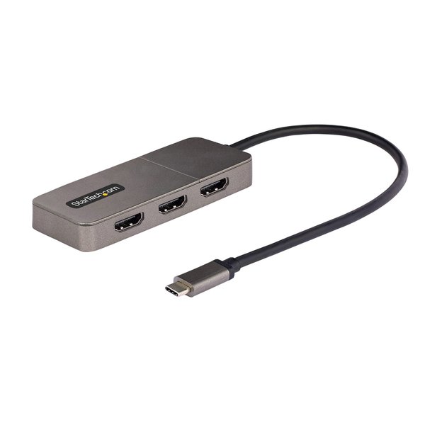 Startech.Com 3Port USBC MST Hub  Triple HDMI up to 4K 60Hz w DP 14  DSC  Windows Only MST14CD123HD